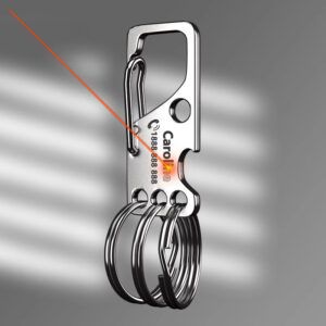 Chaveiro Gravado A Laser De Aço Inoxidável Para Homens-Com Letras Personalizadas , Gancho Pingente De Cintura Duráve