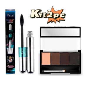 Máscara para cílios a prova d’água T&G Tango RÍMEL 4D + Sombra Para Sobrancelhas Ruby Rose HB9354