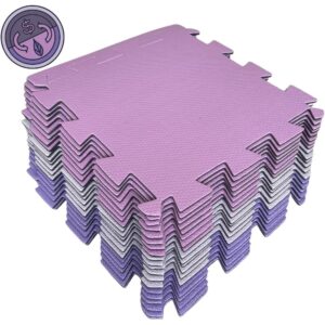 Kit 10 Tatames – EVA Tons de Rosa e Lilás Econômico – 50x50x1 cm.