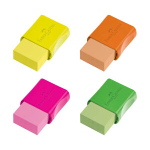 Kit 04 Borracha Plástica Tom Pastel e Neon Tradicional – Faber-Castell