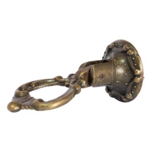 Kit 4 Puxador Mini Milao Ouro Envelhecido colonial Vintage