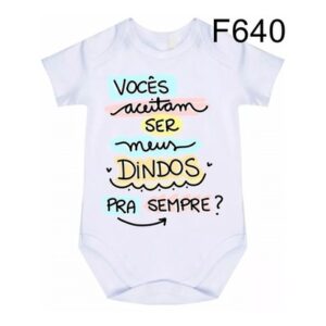 Body Bebê Frases Vocês Aceitam Ser Meus Dindos F640
