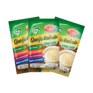 Kit 3 Queijo Ralado Vegetal 50g  – Sora