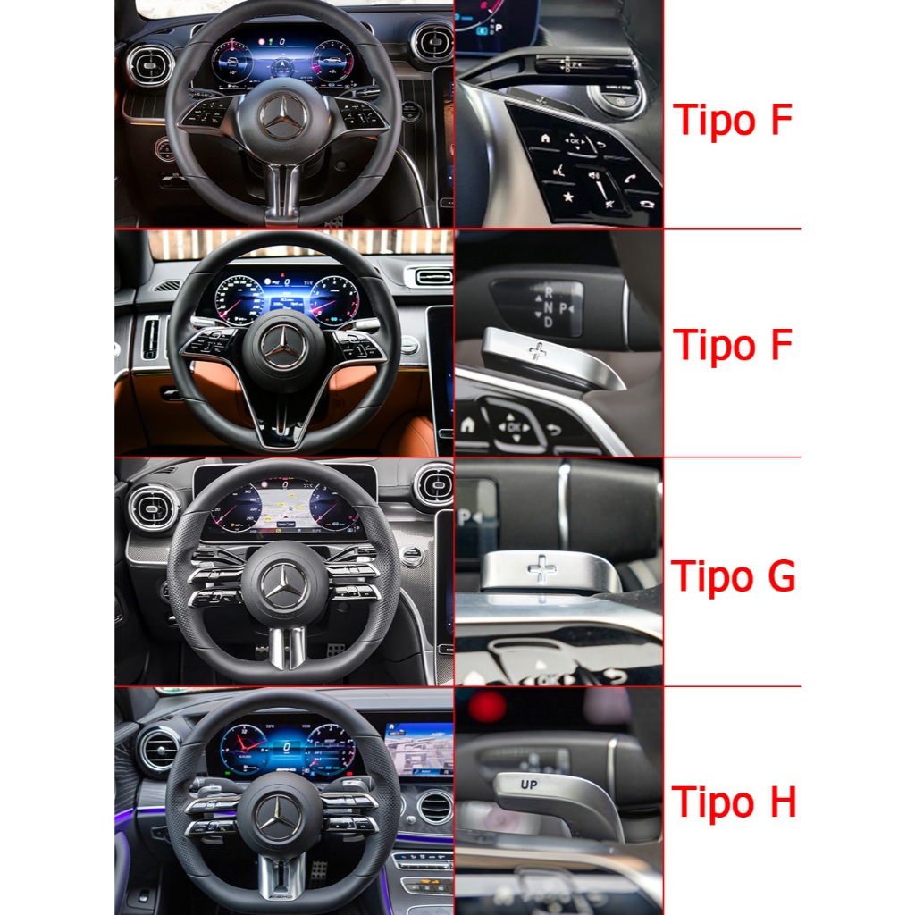 Mercedes Benz volante paddle shift Para Mercedes Benz A B C E Class W204 W205 W212 W213 W246 W176 CLA GLA GLC CLK GLS