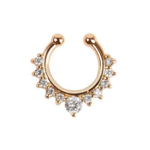 brinco piercing para nariz masculino feminino cor prata prateado dourado