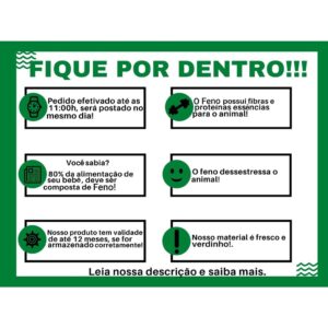 500g Feno Bom e Barato Saborizado para Coelho e Porquinho da índia