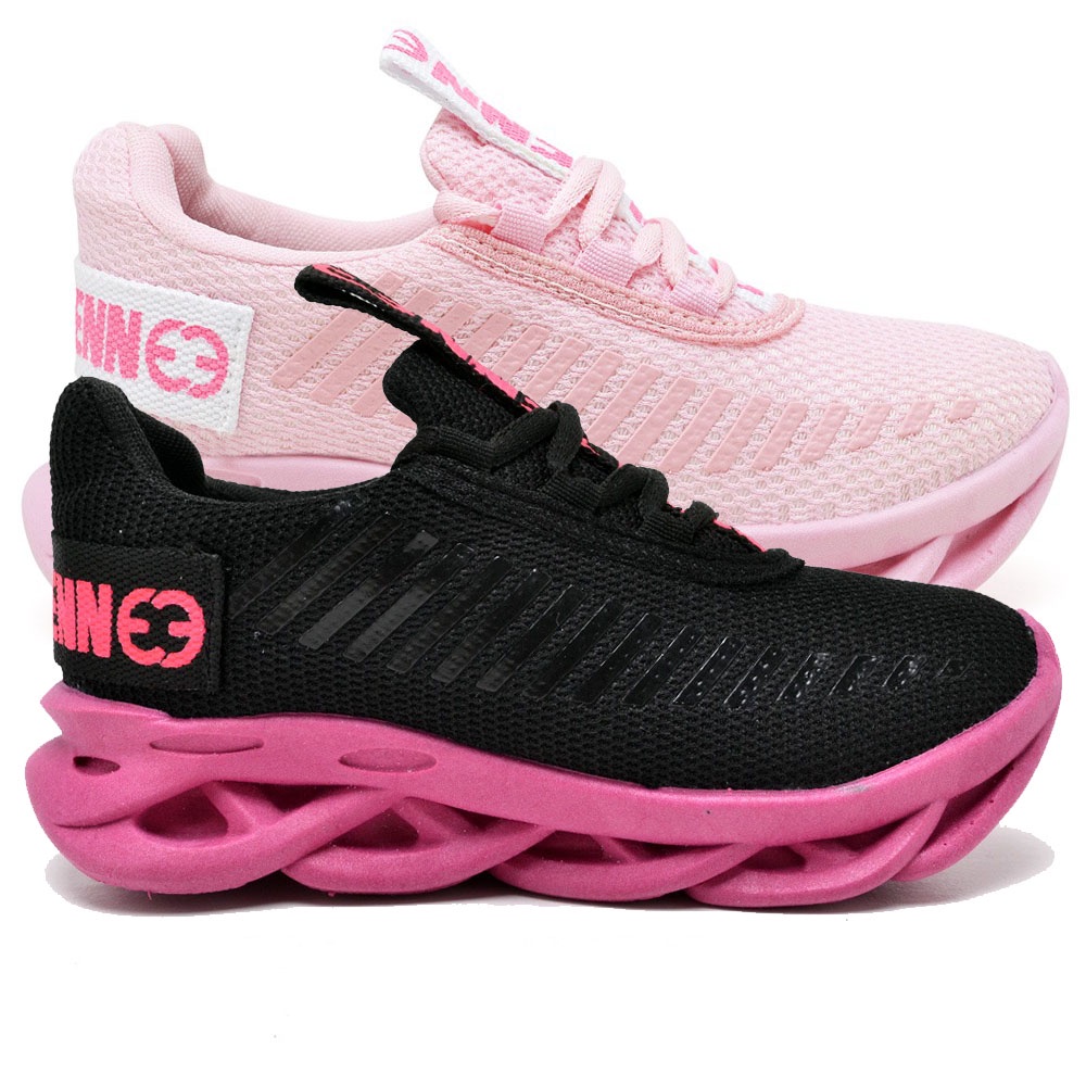 Kit 2 Tênis Menina Infantil Casual Confortável Escolar Moderno Escolar Leve Qualidade Incomparável