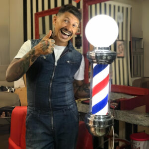 Barber Pole Poste de Barbeiro 75cm Com Globo (cod:megan)