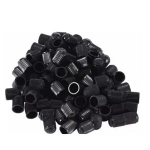 Kit 20 Tampinhas de Plástico Pretas Para Bico Pneu Carro Bike ou Moto