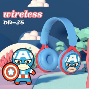 Marvel Fones Fone de Ouvido Ouvidos Sem Fio Infantil Headset Headphone Bluetooth Sem Fio Jogos com Microfone Original Homem Aranha Headphones e Headsets