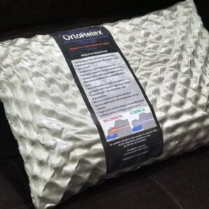 2 Travesseiros Terapeutico Ortopedico Magnetico Infravermelho Perfilado