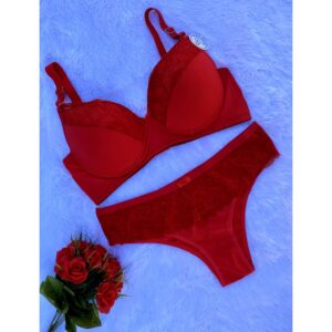 Conjunto Plus Size Sutiã e Calcinha Cintura Alta Reforçado Conforto Marta