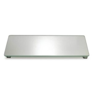 Bandeja Kit 4 Unidades Decorativo Espelhada Com Pé Cromado Para Lavabo