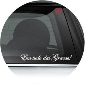 Adesivo Em tudo dai graças Religioso Carro Moto Deus