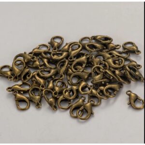 fecho lagosta para bijuterias – ouro velho – 100 peças