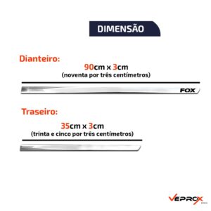 Jogo Friso Lateral Slim Fox 2003 2004 2005 2006 2007 2008 2009 2010 2011 2012 Kit Cromado Personalizado 2 Portas