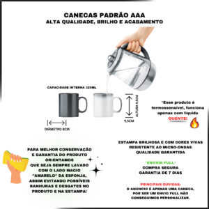 Caneca Mágica Senhor dos Aneis COM NOME – Vários Modelos