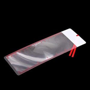 Marcador de Livro com Lente de Aumento 3x e Régua de 6 polegadas / 15 cm