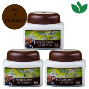 Kit Com 3 Creme para as Pernas Castanha da Índia 240g San Jully