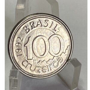 100 Cruzeiros Peixe Boi 1992 Moeda Série Fauna Aquática Aço