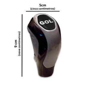 Manopla Bola Cambio Esportivo Preto Cinza Gol Quadrado Kadman