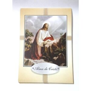 Santinho oração Alma de Cristo em papel 7x10cm