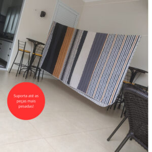 Varal Retratil Parede Recolhível Retrátil Roupa 30mt + Ganchos