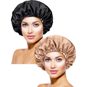 Touca De Cetim Dupla Face + Regulador Ajustável – Touca Para Dormir – Promoção Shopee