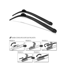 KIt de Palhetas Limpador De Para-brisa Dianteiro Hyundai Creta Ano 2021 a 2024