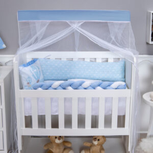 Kit Protetor Mini Berço Safari 08 Peças Menino e Menina e Outros Modelos Com Trança e Lateral