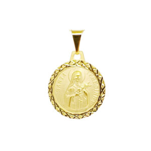 Corrente Colar Gargantilha Santa Terezinha Bijuteria Banhado A Ouro