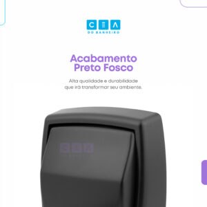 Acabamento Para Válvula Descarga Banheiro Hydra Max Preto Fosco ABS