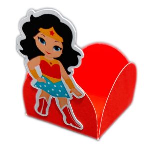 50 Forminhas Mulher  Maravilha Baby Brigadeiro Festa Infantil