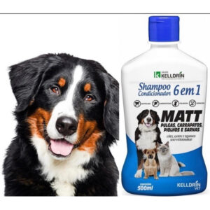 2 unidades Shampoo E Cond Ant Pulgas Carrapatos Sarna Matt 6 em 1 Kelldrin