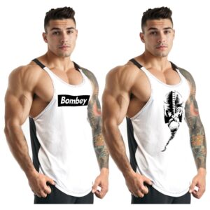 Kit com 2 Camisetas Regatas Masculinas Cavadas Em Dry – Bombey