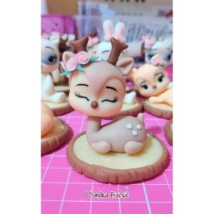 kit animais do bosque em biscuit 30 unidades