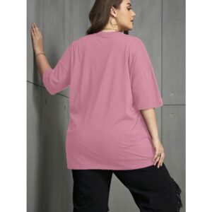 Camiseta Oversized Unissex Plus Size Confortavel Blogueira T-Shirt Estampada Borboletas Frase Posit