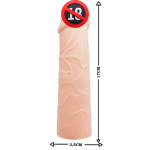 CAPA PENIANA EXTENSORA MASCULINA PÊNIS 17X4CM BAILE