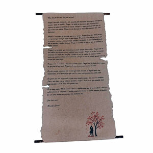 Papel pergaminho com sua frase, amor, casal, sagradas escrituras