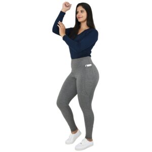 Calça Legging Flanelada Feminina Peluciada Cintura Alta Suplex Com Bolso Levanta Bumbum