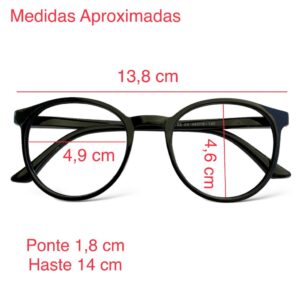 Armação Óculos Redondo Geek Moda Masculino Feminino
