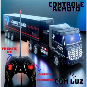 Carrinho caminhão de controle remoto recarregável com led
