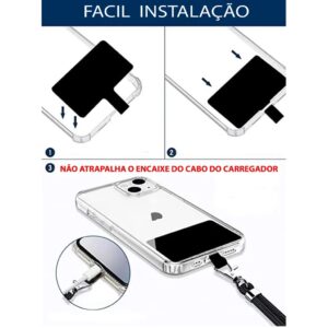 Kit 2 Cordão Para Celular  Universal Alça De Pescoço E Pulso