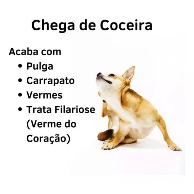 Remédio Anti-Carrapatos e Pulgas Para Cachorros, 6 Meses de Proteção com 4 Comprimidos - Envio Imediato