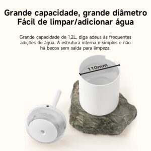 Umidificador de grande capacidade de 1200ml, nano atomizador de luz noturna LED para carro, quarto, escritório