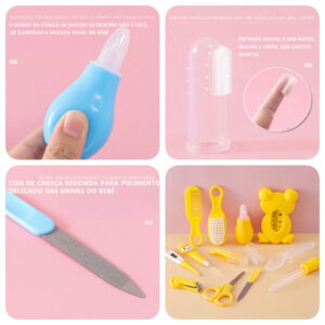 Kit Cuidados e Higiene Bebe Conjunto de Cuidados para Recém-Nascidos 13Pcs