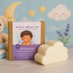 Kit 2 Sabonetes Infantil Natural com Óleo Essencial de Lavanda Aromaterapia – Nenê Tranquilo