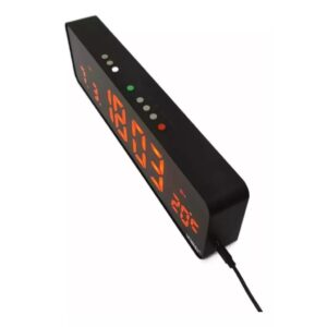 Relógio Digital 31x9CM Para Parede LeLong Alarme Calendário Temperatura Ajuste Automático