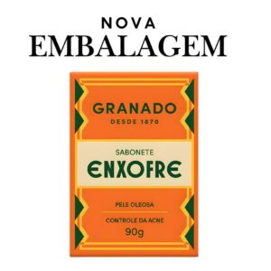 Kit com 3 Sabonetes Granado Enxofre Cuidados com a Pele contra Oelosidade/acne 90g