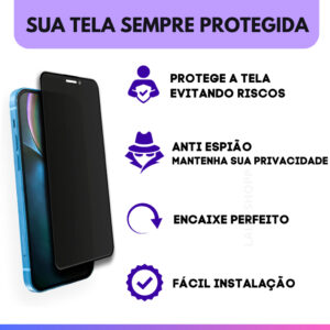 Película de Vidro 3D Privacidade Para Samsung A70 / A71 / A72 / A73 / A80 / A90 / Protetor
